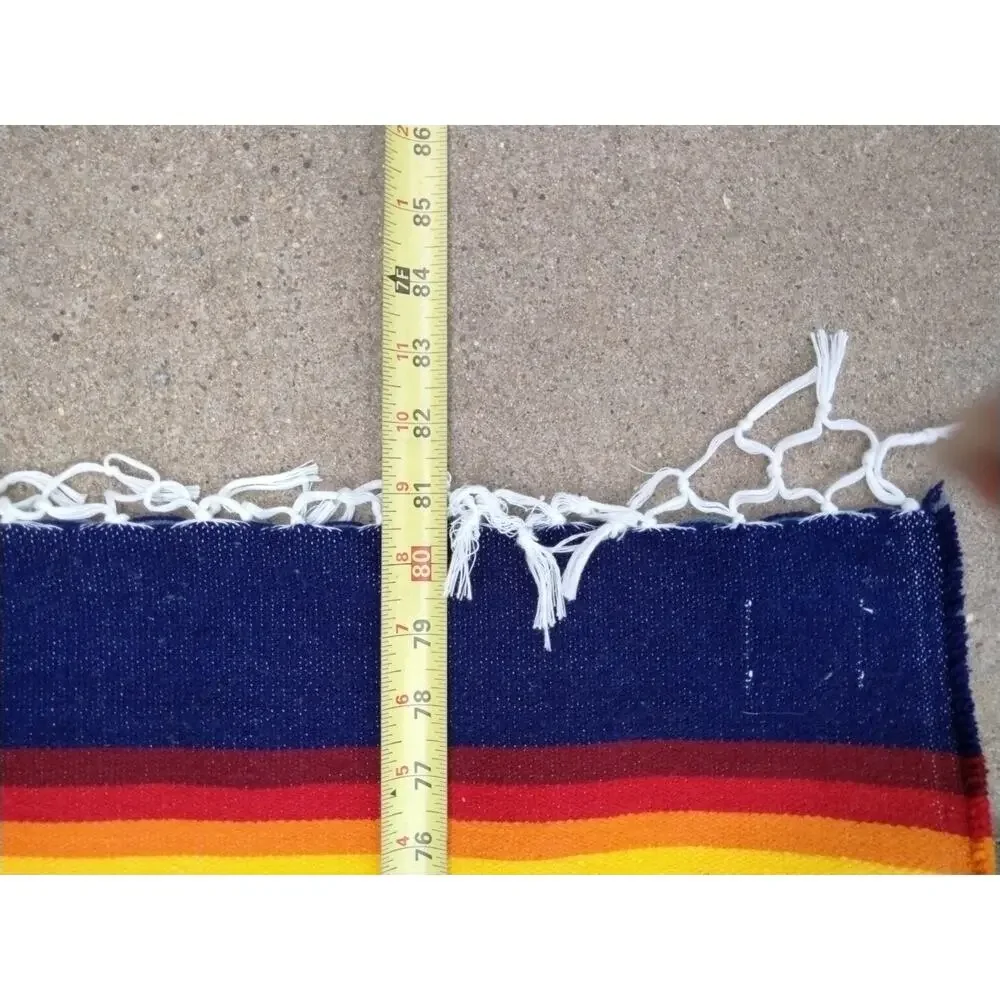 Vintage Mexican Serape Saltillo Blanket Woven Southwest 57